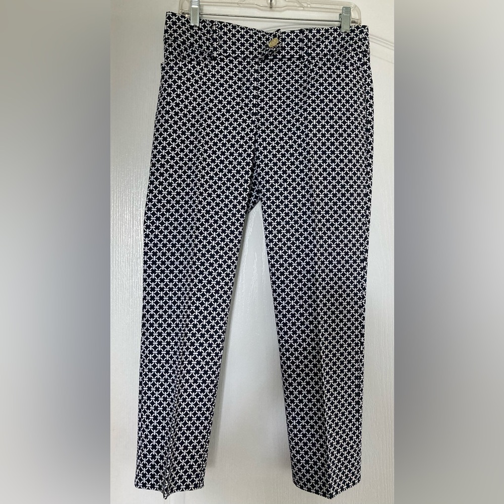 💙NEW ANNE KLEIN Beautiful Navy/White Crop Pants Size 4